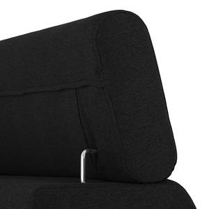 Modular Ecksofa Hillier Webstoff Webstoff - Armlehne davorstehend rechts - Schwarz