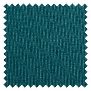 Chaise longue Seed geweven stof - Stof Ramira: Turquoise - Armleuning vooraanzicht rechts