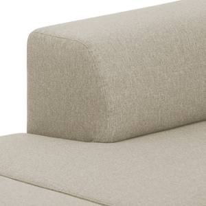 Chaise longue Seed geweven stof - Stof Selva: Beige - Armleuning vooraanzicht links