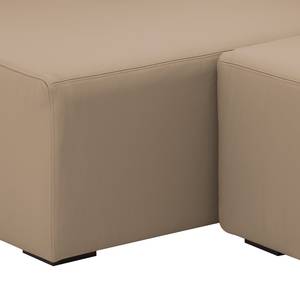 Ecksofa Seed IV Echtleder Echtleder Gad: Taupe - Longchair davorstehend links