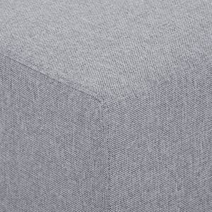 Canapé d'angle Seed IV Tissu Tissu Milan : Gris clair - Méridienne courte à droite (vue de face)