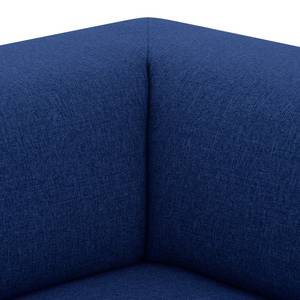 Hoekbank Seed IV geweven stof - Stof Ramira: Blauw - Longchair vooraanzicht links