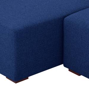 Ecksofa Seed IV Webstoff Stoff Ramira: Blau - Longchair davorstehend links