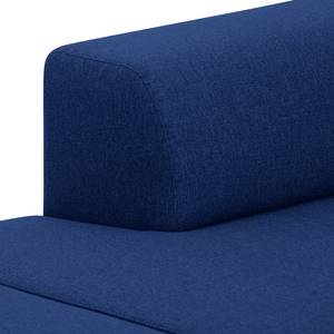 Ecksofa Seed IV Webstoff Stoff Ramira: Blau - Longchair davorstehend rechts