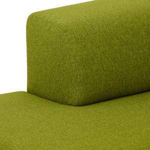 Ecksofa Seed IV Webstoff Stoff Ramira: Limette - Longchair davorstehend links