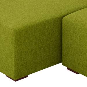 Ecksofa Seed IV Webstoff Stoff Ramira: Limette - Longchair davorstehend links