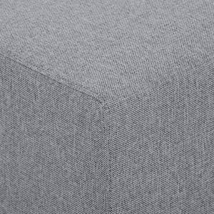 Ecksofa Seed IV Webstoff Stoff Ramira: Silber - Longchair davorstehend rechts