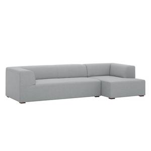 Ecksofa Seed IV Webstoff Stoff Selva: Silbergrau - Longchair davorstehend rechts