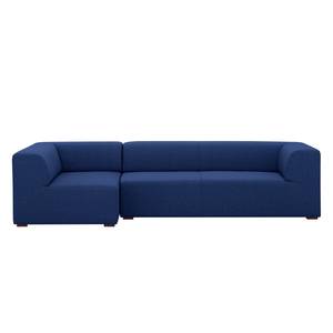 Ecksofa Seed V Webstoff Stoff Ramira: Blau - Armlehne davorstehend rechts