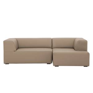 Ecksofa Seed VI Echtleder Echtleder Gad: Taupe - Longchair davorstehend rechts