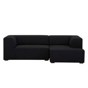 Ecksofa Seed VI Webstoff Stoff Selva: Anthrazit - Longchair davorstehend rechts