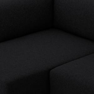 Ecksofa Seed VI Webstoff Stoff Selva: Anthrazit - Longchair davorstehend rechts