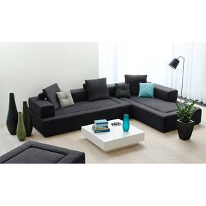 Modulares Sofa Roxbury II Webstoff Stoff Naya: Anthrazit - 300 x 64 cm