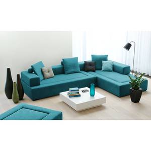 Modulares Sofa Roxbury II Webstoff Stoff Naya: Türkis - 300 x 64 cm