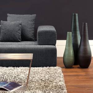 Modulares Sofa Roxbury III Webstoff Stoff Naya: Anthrazit - 300 x 64 cm