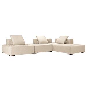 Modulares Sofa Roxbury III Webstoff Stoff Kiara: Beige-Grau I - 300 x 64 cm