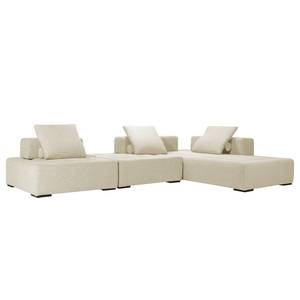 Modulares Sofa Roxbury III Webstoff Stoff Naya: Hellbeige - 330 x 64 cm