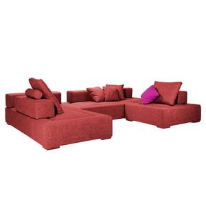 Modulares Sofa Roxbury IV Webstoff Stoff Kiara: Rot - 300 x 64 cm