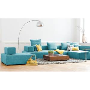 Modulares Sofa Roxbury IV Webstoff Stoff Naya: Türkis - 330 x 64 cm