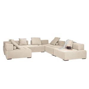 Modulares Sofa Roxbury V Webstoff Stoff Kiara: Beige-Grau I - Breite: 300 cm
