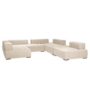 Modulares Sofa Roxbury V Webstoff Stoff Kiara: Beige-Grau I - Breite: 300 cm