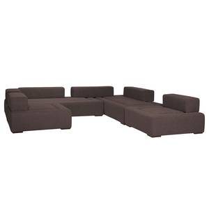Modulares Sofa Roxbury V Webstoff Stoff Naya: Braun - Breite: 300 cm