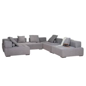 Modulares Sofa Roxbury V Webstoff Stoff Kiara: Grau - Breite: 300 cm