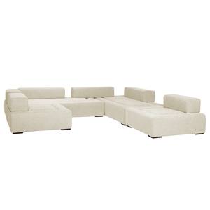 Modulares Sofa Roxbury V Webstoff Stoff Naya: Hellbeige - Breite: 330 cm