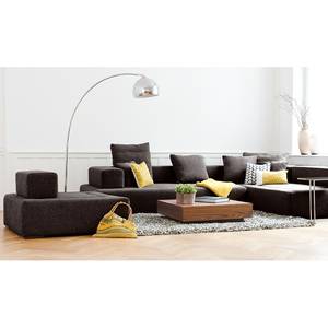 Modulares Sofa Roxbury V Webstoff Stoff Kiara: Schwarz-Braun - Breite: 330 cm