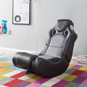 Fauteuil multimédia Soundstar Imitation cuir - Noir / Gris