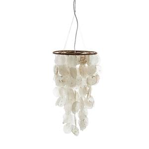 Suspension Coquillage Blanc - Bois/Imitation - Hauteur : 45 cm