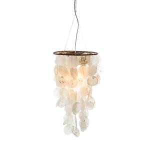 Suspension Coquillage Blanc - Bois/Imitation - Hauteur : 45 cm