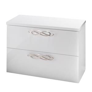 Commode de chevet Ambrosia Blanc brillant