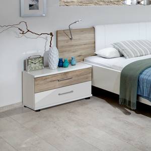 Comodino Arizona Sleep I Blanc alpin/Effetto quercia color santana