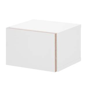 Table de chevet Elodea Blanc / Marron clair