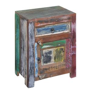 Table de chevet Guntur Bois recyclé - Multicolore