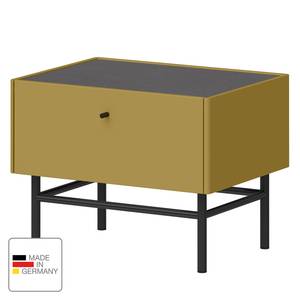 Table de chevet II Monteo Jaune - Bois manufacturé - 55 x 42 x 42 cm