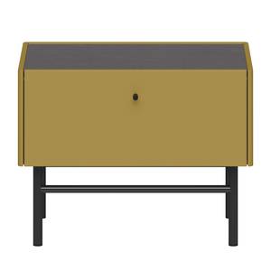 Table de chevet II Monteo Jaune - Bois manufacturé - 55 x 42 x 42 cm