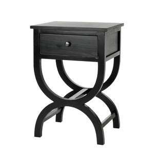 Table de chevet Maxine Pin massif - Noir