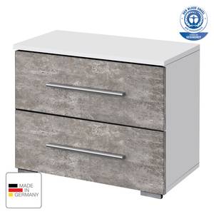 Table de chevet Siegen Gris minéral / Blanc alpin