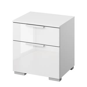 Table de chevet SKØP I Blanc alpin / Blanc brillant - Matière plastique