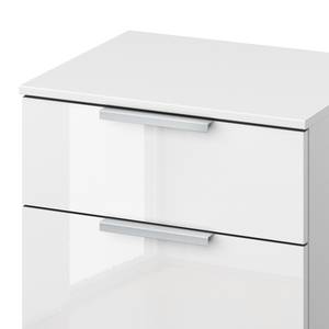 Table de chevet SKØP I Blanc alpin / Blanc brillant - Aluminium