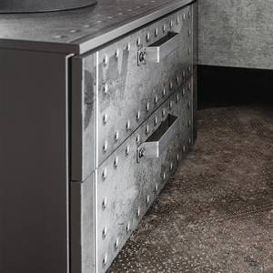 Table de nuit Workbase I Aspect imprimé industriel / Gris graphite