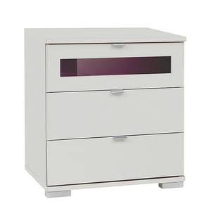 Table de chevet Box Plus II Blanc alpin / Couleur mûre