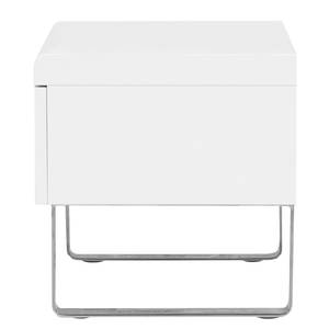 Table de chevet Bianco III Blanc brillant