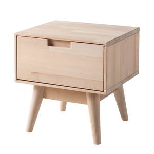 Table de chevet en bois massif FINSBY Hêtre massif - Hêtre blanchi - Hauteur : 40 cm