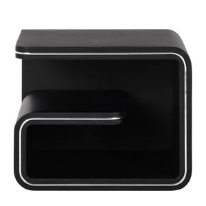 Table de chevet Nima Imitation cuir - Noir