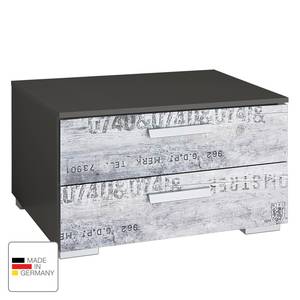 Nachtkommode Sumatra Grau - Holzwerkstoff - Holzart/Dekor - 55 x 34 x 42 cm