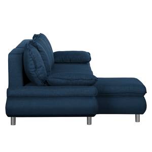 Canapé d'angle Sibson (amovible) Tissage à plat - Bleu foncé