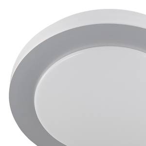 LED-Deckenleuchte Gordon Circle Kunststoff - 1-flammig - Weiß / Grau - Durchmesser: 28 cm